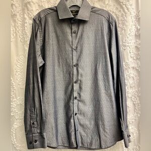 Men’s VERSACE grey button down in excellent condition size M 15 1/2